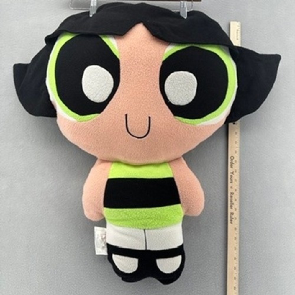 VTG Powerpuff Girls Buttercup RARE JUMBO Plush‎ Pillow Pal Toy Cartoon 27"